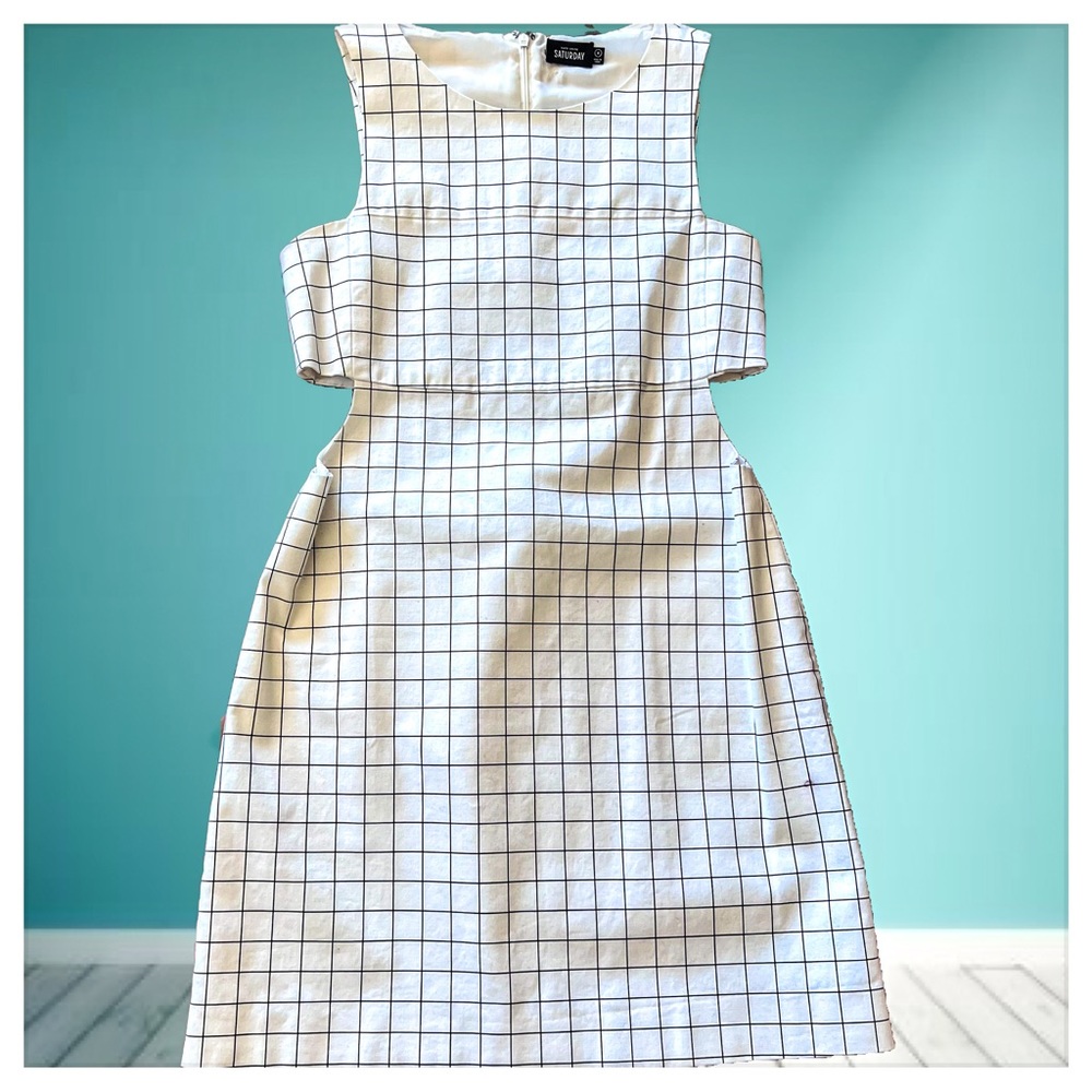 NWOT Kate Spade Saturday Window Pane Side Cut-out Dress